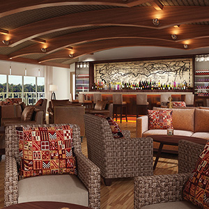 Avalon Amazon Discovery river cruise ship - Picture yourself in this great bar and lounge