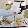Avalon Waterways Impression river cruise ship's room service for continental breakfast and beverages
